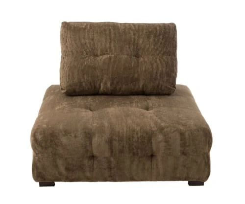 Fauteuil douillet en velours côtelé marron Meubles & Design Fauteuils Fauteuil Douillet En Velours Côtelé Marron -Fauteuils Shop fauteuil douillet en velours cotele marron 1