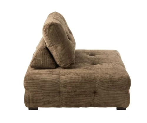 Fauteuil douillet en velours côtelé marron Meubles & Design Fauteuils Fauteuil Douillet En Velours Côtelé Marron -Fauteuils Shop fauteuil douillet en velours cotele marron 2