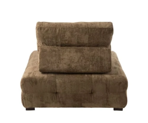 Fauteuil douillet en velours côtelé marron Meubles & Design Fauteuils Fauteuil Douillet En Velours Côtelé Marron -Fauteuils Shop fauteuil douillet en velours cotele marron 3