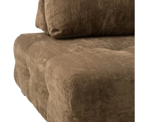 Fauteuil douillet en velours côtelé marron Meubles & Design Fauteuils Fauteuil Douillet En Velours Côtelé Marron -Fauteuils Shop fauteuil douillet en velours cotele marron 4