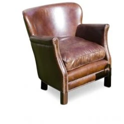 PIB Fauteuils Fauteuil Du Professeur En Cuir Marron
