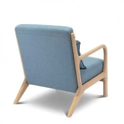 Alice's Garden Fauteuils Fauteuil En Bois Avec Tissu Bleu 65x 80x79cm 8 Alice's Garden Fauteuils Fauteuil En Bois Avec Tissu Bleu 65x 80x79cm -Fauteuils Shop fauteuil en bois avec tissu bleu 65x 80x79cm 2