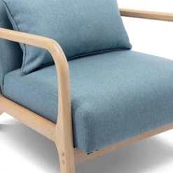 Alice's Garden Fauteuils Fauteuil En Bois Avec Tissu Bleu 65x 80x79cm 9 Alice's Garden Fauteuils Fauteuil En Bois Avec Tissu Bleu 65x 80x79cm -Fauteuils Shop fauteuil en bois avec tissu bleu 65x 80x79cm 3