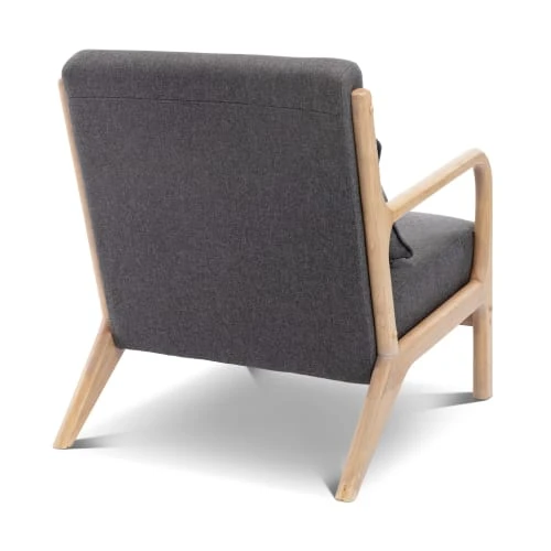 Fauteuil en bois avec tissu gris foncé 65x 80x79cm Alice's Garden Fauteuils Fauteuil En Bois Avec Tissu Gris Foncé 65x 80x79cm -Fauteuils Shop fauteuil en bois avec tissu gris fonce 65x 80x79cm 2