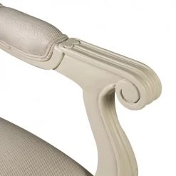 MOYCOR Fauteuils Fauteuil En Bois D'acajou Blanc Et Revêtement En Polyester Blanc -Fauteuils Shop fauteuil en bois d acajou blanc et revetement en polyester blanc 5