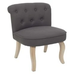 The Home Deco Factory Fauteuils Fauteuil En Bois Et Tissu Eleonore Beige -Fauteuils Shop fauteuil en bois et tissu eleonore gris taupe