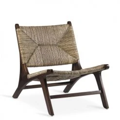 MOYCOR Fauteuils Fauteuil En Bois Marron Et Beige