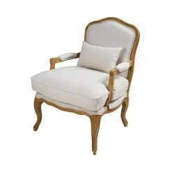Maisons Du Monde Fauteuils Fauteuil En Coton Coloris Lin Et ChĂȘne