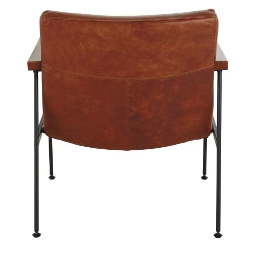 Fauteuil en cuir de vachette marron vieilli Maisons Du Monde Fauteuils Fauteuil En Cuir De Vachette Marron Vieilli -Fauteuils Shop fauteuil en cuir de vachette marron vieilli 1000 13 22 166154 14