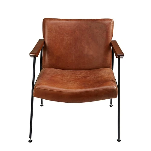 Fauteuil en cuir de vachette marron vieilli Maisons Du Monde Fauteuils Fauteuil En Cuir De Vachette Marron Vieilli -Fauteuils Shop fauteuil en cuir de vachette marron vieilli 1000 13 22 166154 2