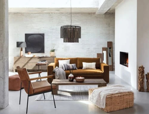 Fauteuil en cuir de vachette marron vieilli Maisons Du Monde Fauteuils Fauteuil En Cuir De Vachette Marron Vieilli -Fauteuils Shop fauteuil en cuir de vachette marron vieilli 1000 13 22 166154 22