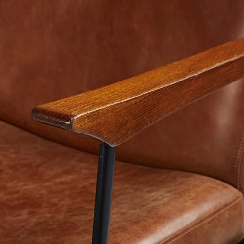 Fauteuil en cuir de vachette marron vieilli Maisons Du Monde Fauteuils Fauteuil En Cuir De Vachette Marron Vieilli -Fauteuils Shop fauteuil en cuir de vachette marron vieilli 1000 13 22 166154 3