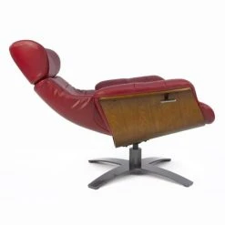 My New Design Fauteuils Fauteuil En Cuir Et Bois Chêne Naturel - Cuir Rouge 2 My New Design Fauteuils Fauteuil En Cuir Et Bois Chêne Naturel - Cuir Rouge -Fauteuils Shop fauteuil en cuir et bois chene naturel cuir rouge 2