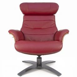 My New Design Fauteuils Fauteuil En Cuir Et Bois Chêne Naturel - Cuir Rouge 3 My New Design Fauteuils Fauteuil En Cuir Et Bois Chêne Naturel - Cuir Rouge -Fauteuils Shop fauteuil en cuir et bois chene naturel cuir rouge 3