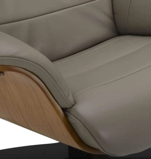 Fauteuil en cuir et bois chêne naturel - Cuir Taupe My New Design Fauteuils Fauteuil En Cuir Et Bois Chêne Naturel - Cuir Taupe -Fauteuils Shop fauteuil en cuir et bois chene naturel cuir taupe 2