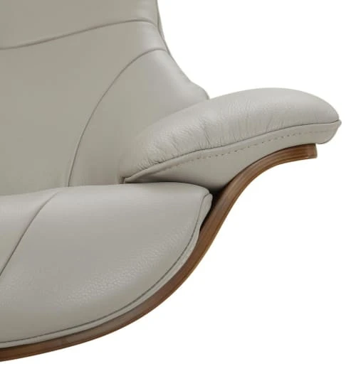 Fauteuil en cuir et chêne Naturel - Cuir Gris My New Design Fauteuils Fauteuil En Cuir Et Chêne Naturel - Cuir Gris -Fauteuils Shop fauteuil en cuir et chene naturel cuir gris 3