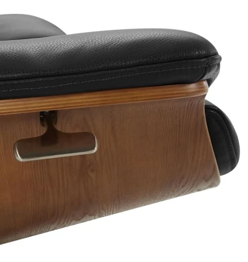 Fauteuil en cuir et chêne Naturel - Cuir Noir My New Design Fauteuils Fauteuil En Cuir Et Chêne Naturel - Cuir Noir -Fauteuils Shop fauteuil en cuir et chene naturel cuir noir 3