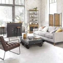 Maisons Du Monde Fauteuils Fauteuil En Cuir Marron -Fauteuils Shop fauteuil en cuir marron 1000 11 30 155748 15