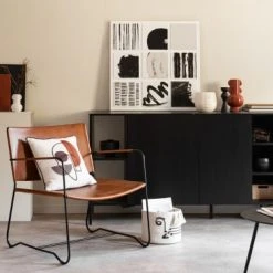 Maisons Du Monde Fauteuils Fauteuil En Cuir Marron -Fauteuils Shop fauteuil en cuir marron 1000 2 10 199106 9