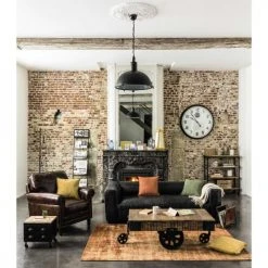 Maisons Du Monde Fauteuils Fauteuil En Cuir Marron Effet Vieilli -Fauteuils Shop fauteuil en cuir marron effet vieilli 1000 1 25 116383 9