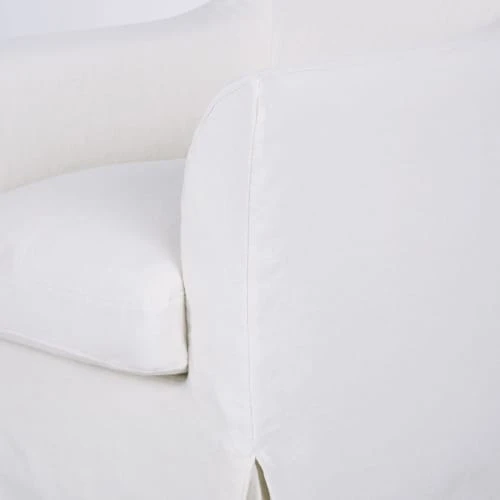 Fauteuil en lin froissé blanc Maisons Du Monde Fauteuils Fauteuil En Lin Froissé Blanc -Fauteuils Shop fauteuil en lin froisse blanc 1000 15 1 221729 3