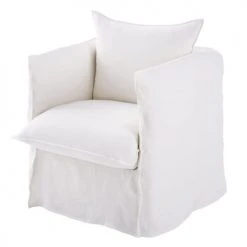 Maisons Du Monde Fauteuils Fauteuil En Lin Supérieur Blanc 1 Maisons Du Monde Fauteuils Fauteuil En Lin Supérieur Blanc -Fauteuils Shop fauteuil en lin superieur blanc 1000 11 4 221691 2