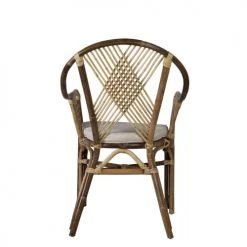 MOYCOR Fauteuils Fauteuil En Rotin Marron Et Polyester Beige 2 MOYCOR Fauteuils Fauteuil En Rotin Marron Et Polyester Beige -Fauteuils Shop fauteuil en rotin marron et polyester beige 2