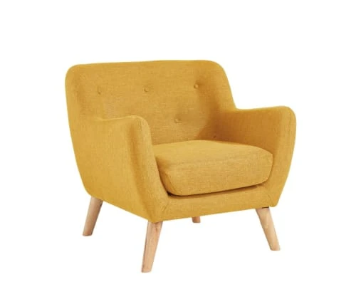 Fauteuil en tissu 1 place jaune Baita Fauteuils Fauteuil En Tissu 1 Place Jaune -Fauteuils Shop fauteuil en tissu 1 place jaune 2