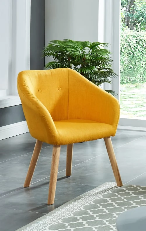 Fauteuil en tissu 1 place jaune Baita Fauteuils Fauteuil En Tissu 1 Place Jaune -Fauteuils Shop fauteuil en tissu 1 place jaune 7