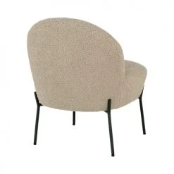 House Nordic Fauteuils Fauteuil En Tissu Bouclette Et Métal Sable -Fauteuils Shop fauteuil en tissu bouclette et metal sable 4