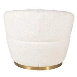 Zago Fauteuils Fauteuil En Tissu Effet Mohair Couleur Crème Pivotant -Fauteuils Shop fauteuil en tissu effet mohair couleur creme pivotant 5