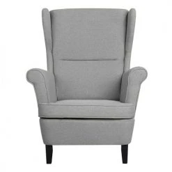 Beliani Fauteuils Fauteuil En Tissu Gris -Fauteuils Shop fauteuil en tissu gris 8