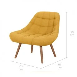 Rendez Vous Déco Fauteuils Fauteuil En Tissu Jaune -Fauteuils Shop fauteuil en tissu jaune 9