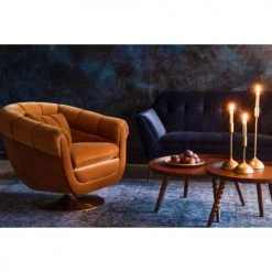 Dutchbone Fauteuils Fauteuil En Tissu Marron -Fauteuils Shop fauteuil en tissu marron 2