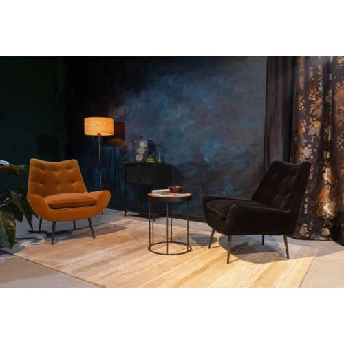 Fauteuil en tissu noir Dutchbone Fauteuils Fauteuil En Tissu Noir -Fauteuils Shop fauteuil en tissu noir 1