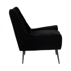 Dutchbone Fauteuils Fauteuil En Tissu Noir 3 Dutchbone Fauteuils Fauteuil En Tissu Noir -Fauteuils Shop fauteuil en tissu noir 3