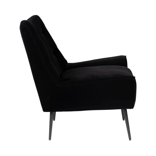 Fauteuil en tissu noir Dutchbone Fauteuils Fauteuil En Tissu Noir -Fauteuils Shop fauteuil en tissu noir 3