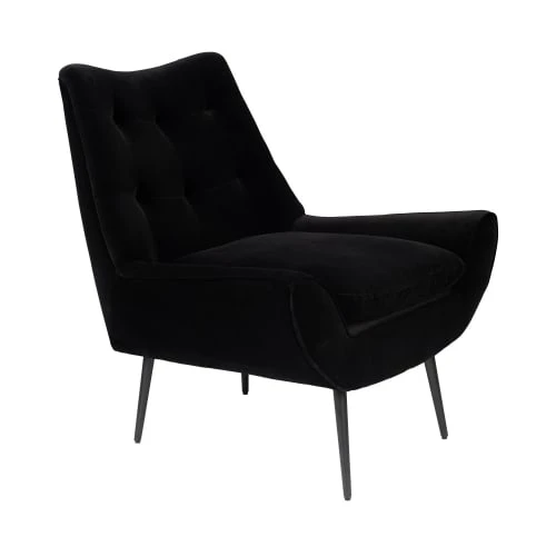 Fauteuil en tissu noir Dutchbone Fauteuils Fauteuil En Tissu Noir -Fauteuils Shop fauteuil en tissu noir