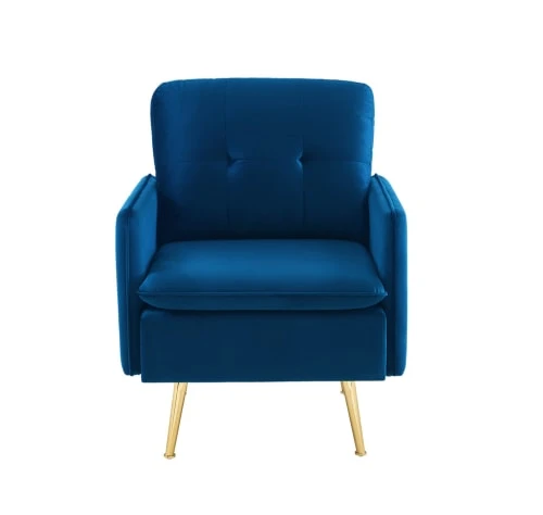 Fauteuil en velours 1 place bleu marine Baita Fauteuils Fauteuil En Velours 1 Place Bleu Marine -Fauteuils Shop fauteuil en velours 1 place bleu marine