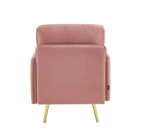 Fauteuil en velours 1 place rose poudré Baita Fauteuils Fauteuil En Velours 1 Place Rose Poudré -Fauteuils Shop fauteuil en velours 1 place rose poudre 3