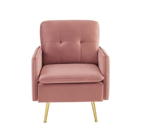 Fauteuil en velours 1 place rose poudré Baita Fauteuils Fauteuil En Velours 1 Place Rose Poudré -Fauteuils Shop fauteuil en velours 1 place rose poudre