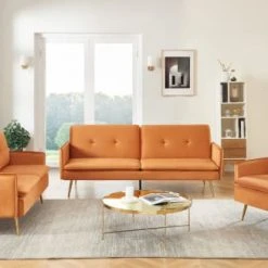 Baita Fauteuils Fauteuil En Velours 1 Place Rouille -Fauteuils Shop fauteuil en velours 1 place rouille 5