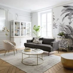 Maisons Du Monde Fauteuils Fauteuil En Velours Beige -Fauteuils Shop fauteuil en velours beige 1000 2 32 209952 5