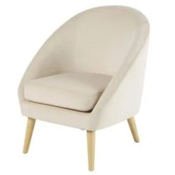 Maisons Du Monde Fauteuils Fauteuil Vintage En Velours Bleu Nuit Et Hévéa Massif -Fauteuils Shop fauteuil en velours beige suzie 1000 13 0 185976 1