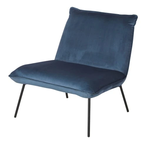 Fauteuil en velours bleu Maisons Du Monde Fauteuils Fauteuil En Velours Bleu -Fauteuils Shop fauteuil en velours bleu 1000 3 2 216277 1