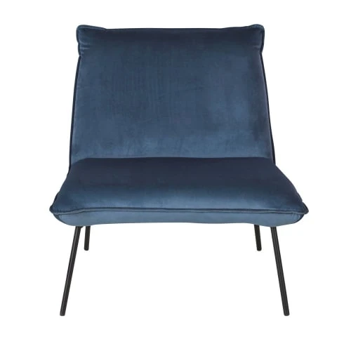 Fauteuil en velours bleu Maisons Du Monde Fauteuils Fauteuil En Velours Bleu -Fauteuils Shop fauteuil en velours bleu 1000 3 2 216277 2
