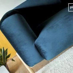 PIB Fauteuils Fauteuil En Velours Bleu -Fauteuils Shop fauteuil en velours bleu 3
