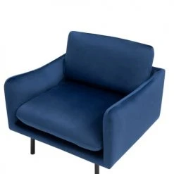 Beliani Fauteuils Fauteuil En Velours Bleu Foncé -Fauteuils Shop fauteuil en velours bleu fonce 10