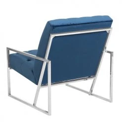 Beliani Fauteuils Fauteuil En Velours Bleu Foncé -Fauteuils Shop fauteuil en velours bleu fonce 3