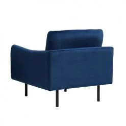 Beliani Fauteuils Fauteuil En Velours Bleu Foncé -Fauteuils Shop fauteuil en velours bleu fonce 9